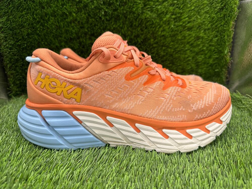 Hoka One One Gaviota 4 1123199-SCPP Athletic Sneaker Women's 10B Orange Mesh Gym